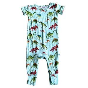 Posh Peanut Bamboo Baby Boy Dino Dinosaur Romper Jumpsuit - Size 9-12 Months